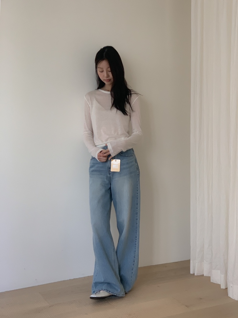 LONG PEAK韓國直郵東大門代購女裝新款推薦時尚熱賣牛仔褲LONG PEAK牛仔褲