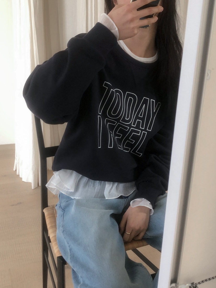 LONG PEAK韓國直郵女裝新品休閑25春夏時尚真品人氣職業衛衣LONG PEAK衛衣