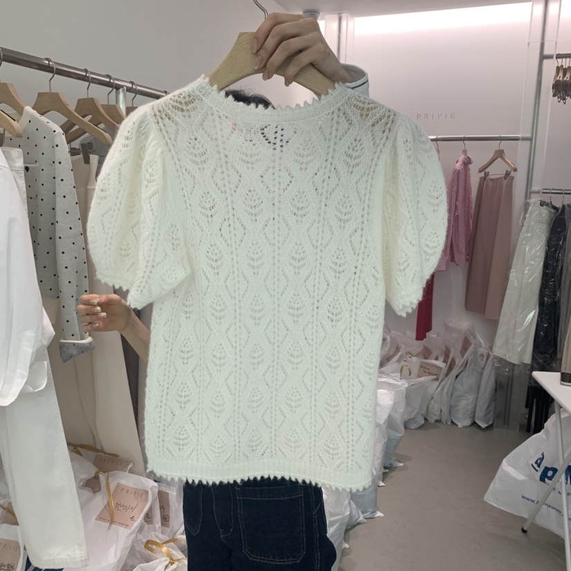 PRIVIE韓國直郵東大門實拍女裝新品真品休閑人氣針織衫蕾絲PRIVIE針織衫