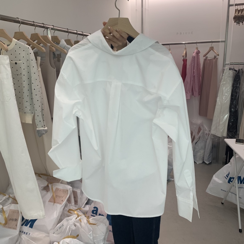 PRIVIE直郵韓國代購女裝新品真品推薦熱賣休閑襯衫蕾絲衫刺繡PRIVIE襯衫/蕾絲衫
