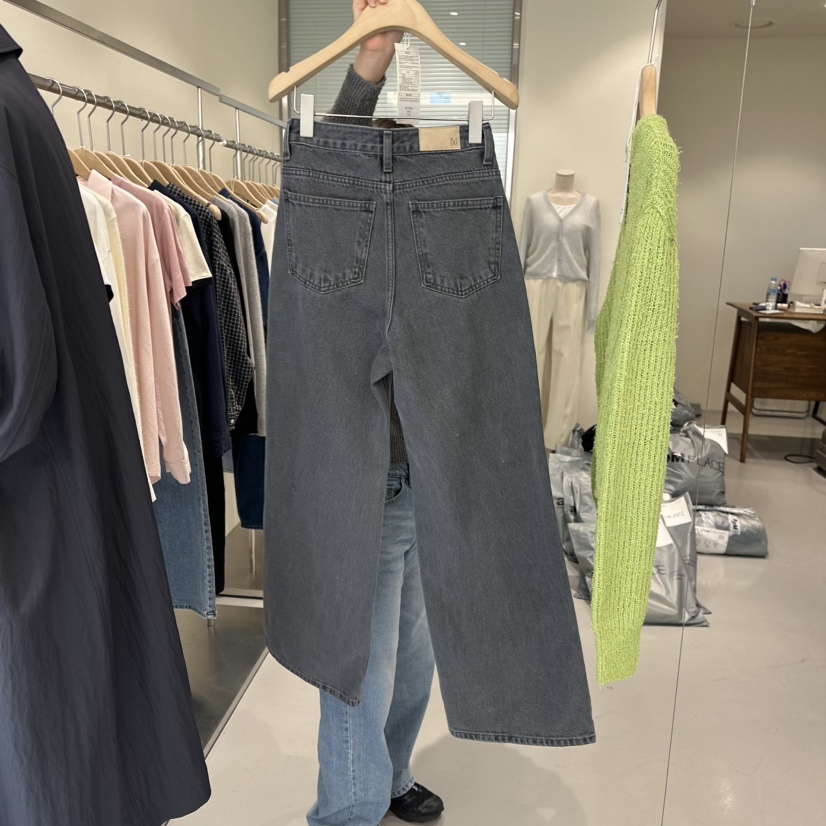 PLAMM韓國直郵女裝新款休閑25春夏時尚職業熱賣推薦真品牛仔褲PLAMM牛仔褲