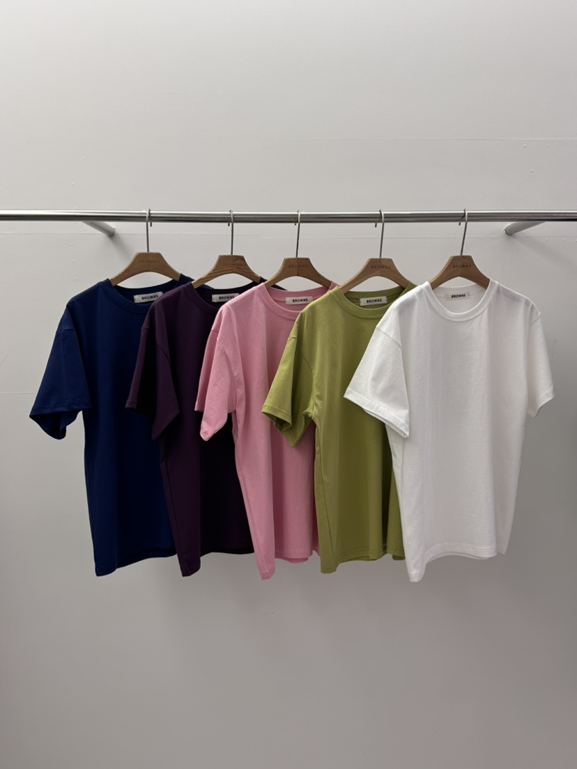 BROWNS-P韓國直郵東大門代購女裝新品25春夏時尚熱賣休閑T恤BROWNS-PT恤
