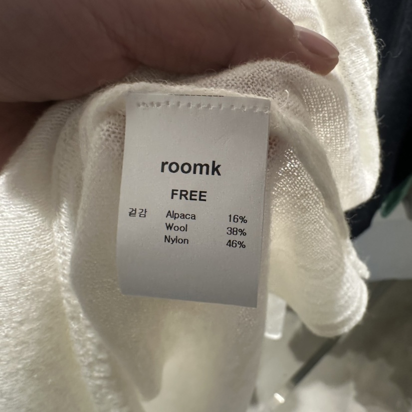 ROOM K-P直郵韓國代購女裝新款真品25春夏時尚推薦長袖T恤ROOM K長袖T恤