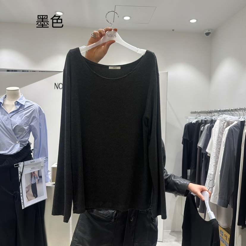 NOVUS韓國直郵東大門代購女裝新款職業熱賣休閑時尚長袖T恤NOVUS長袖T恤