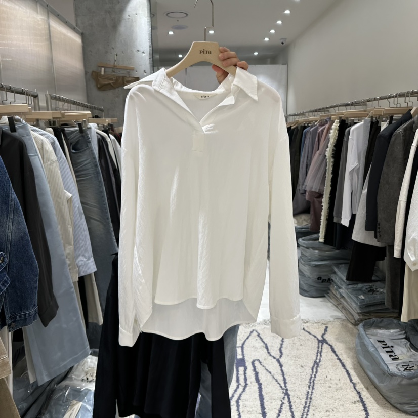 PITA直郵韓國代購女裝新款時尚25春夏人氣休閑熱賣襯衫蕾絲衫THE VERLIN/piTa襯衫/蕾絲衫