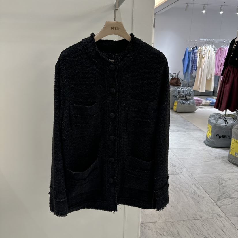 PITA直郵韓國代購女裝新品25春夏熱賣時尚職業夾克粗花呢開衫THE VERLIN/piTa夾克