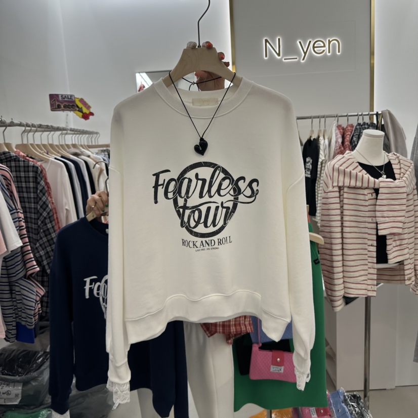 N YEN韓國直郵東大門實拍女裝新品25春夏真品職業人氣衛衣N YEN衛衣