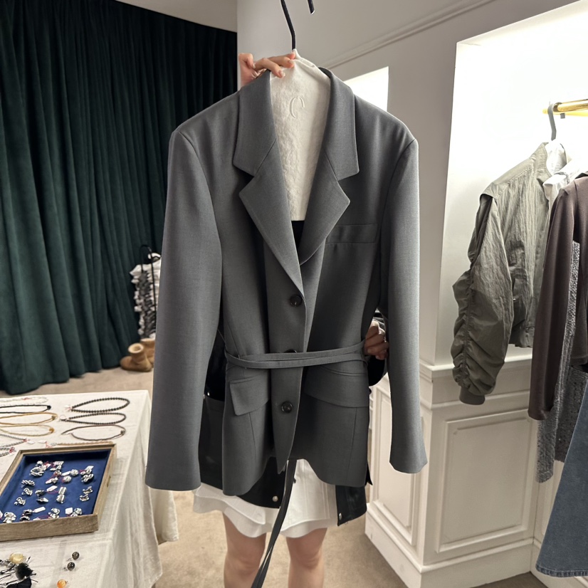 ETER韓國直郵女裝新品25春夏職業休閑人氣時尚夾克含腰繩腰帶eter/VERSO夾克圖色2