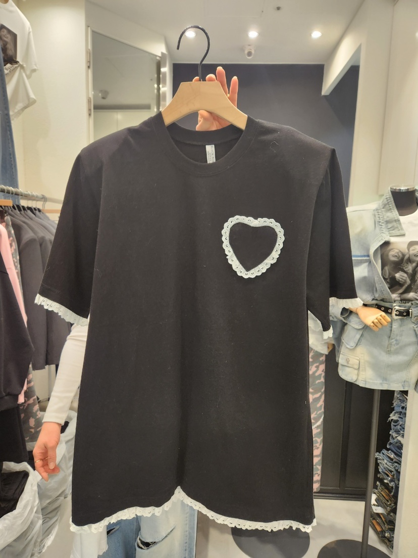 BLACK RIBBON-A直郵韓國代購女裝新品25春夏人氣推薦休閑T恤BLACK RIBBON-AT恤圖色2