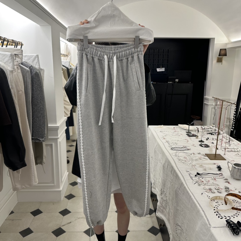 ETER直郵韓國代購女裝新款真品25春夏推薦休閑職業休閑褲蕾絲eter/VERSO休閑褲圖色2