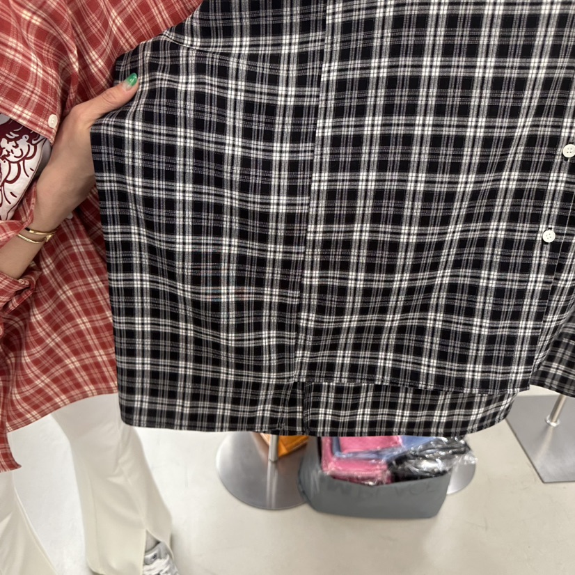 N YEN直郵韓國代購女裝新品人氣休閑25春夏襯衫蕾絲衫格紋N YEN襯衫/蕾絲衫