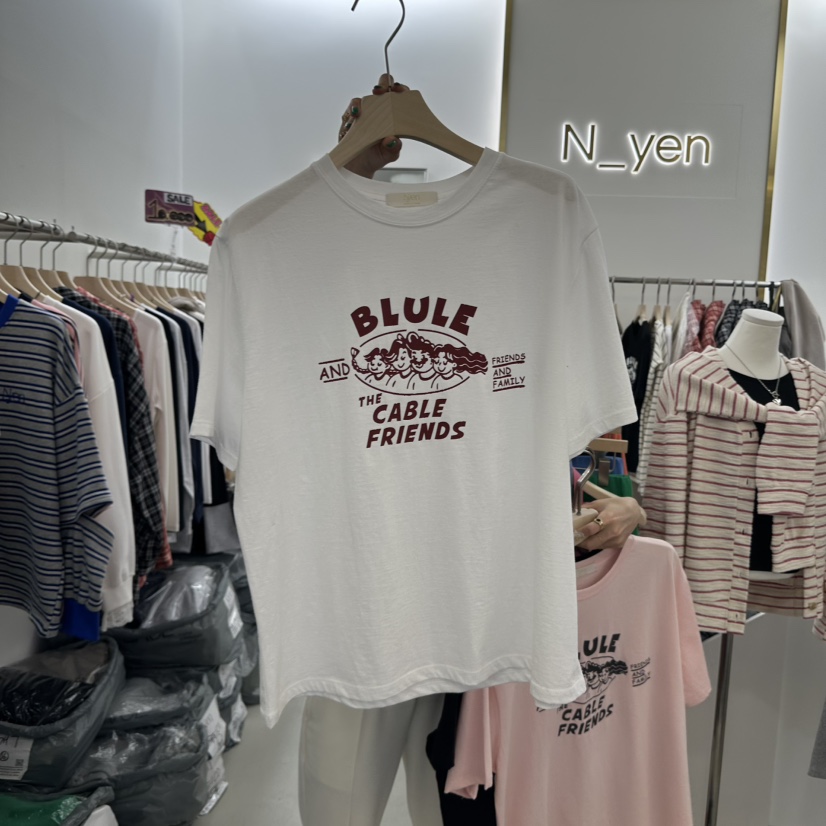 N YEN韓國直郵東大門實拍女裝新品推薦25春夏休閑職業熱賣T恤N YENT恤圖色2