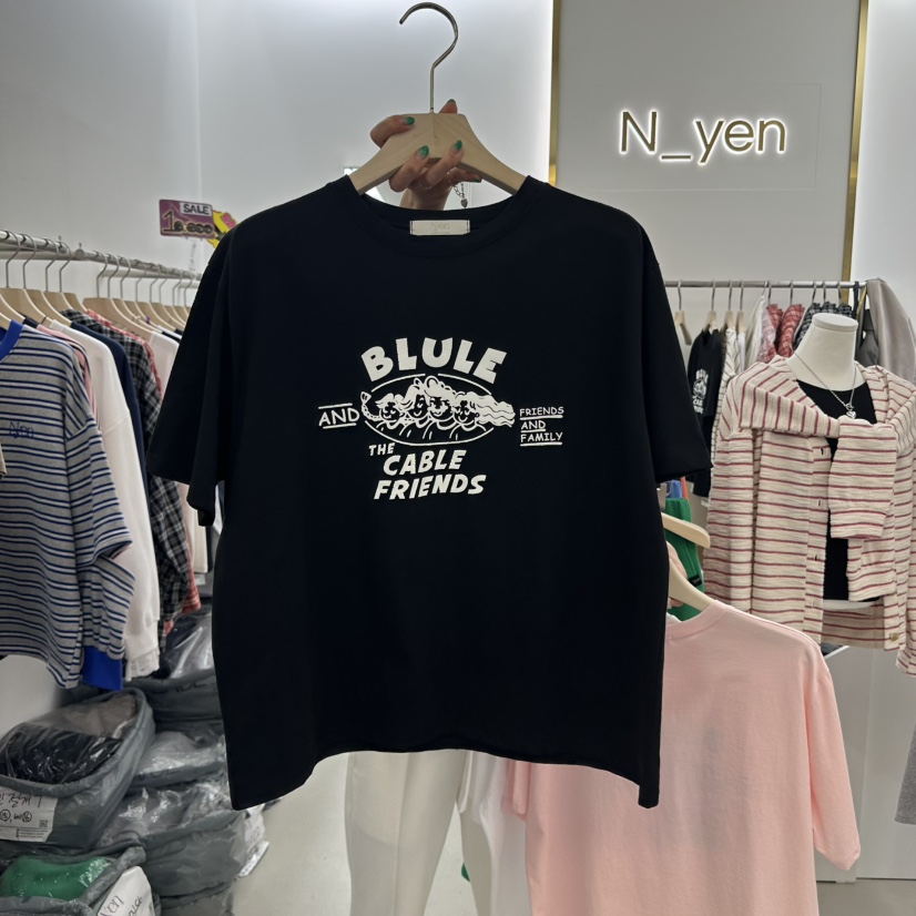 N YEN韓國直郵東大門實拍女裝新品推薦25春夏休閑職業熱賣T恤N YENT恤圖色3