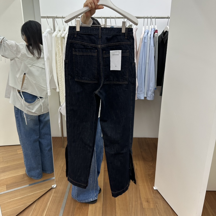 MYNAMEIS韓國直郵東大門實拍女裝新款推薦25春夏人氣牛仔褲MYNAMEIS牛仔褲