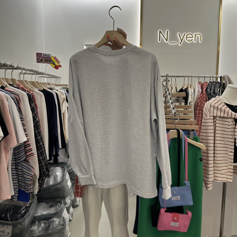 N YEN韓國直郵女裝新品推薦人氣25春夏時尚職業休閑長袖T恤N YEN長袖T恤