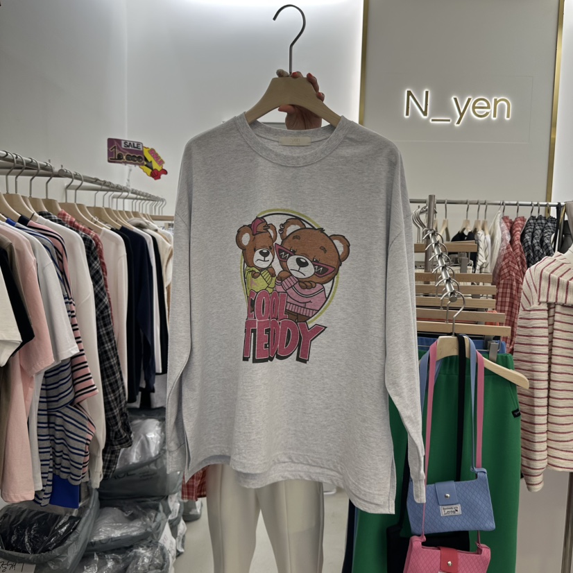 N YEN韓國直郵女裝新品推薦人氣25春夏時尚職業休閑長袖T恤N YEN長袖T恤
