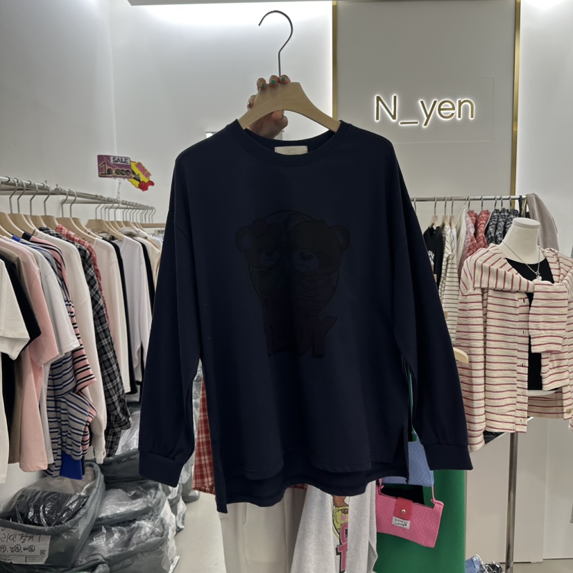 N YEN韓國直郵女裝新品推薦人氣25春夏時尚職業休閑長袖T恤N YEN長袖T恤圖色2