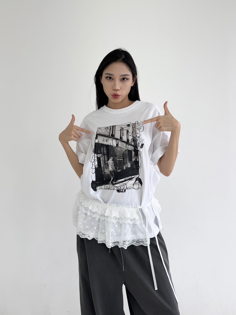 NOV7直郵韓國代購女裝新款休閑人氣時尚真品推薦熱賣職業T恤the ebony eyes/NOV7T恤