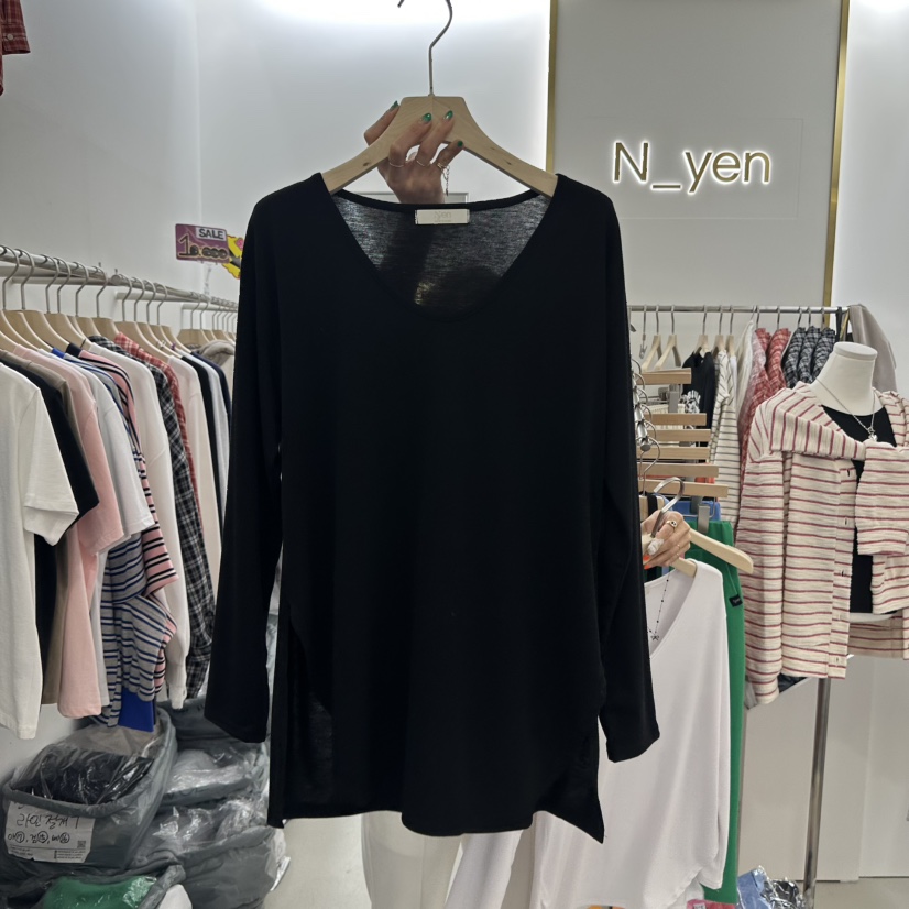 N YEN直郵韓國代購女裝新款時尚真品25春夏人氣休閑長袖T恤N YEN長袖T恤圖色2