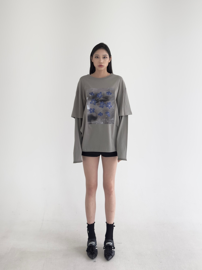 NOV7直郵韓國代購女裝新品職業真品熱賣時尚人氣推薦長袖T恤the ebony eyes/NOV7長袖T恤