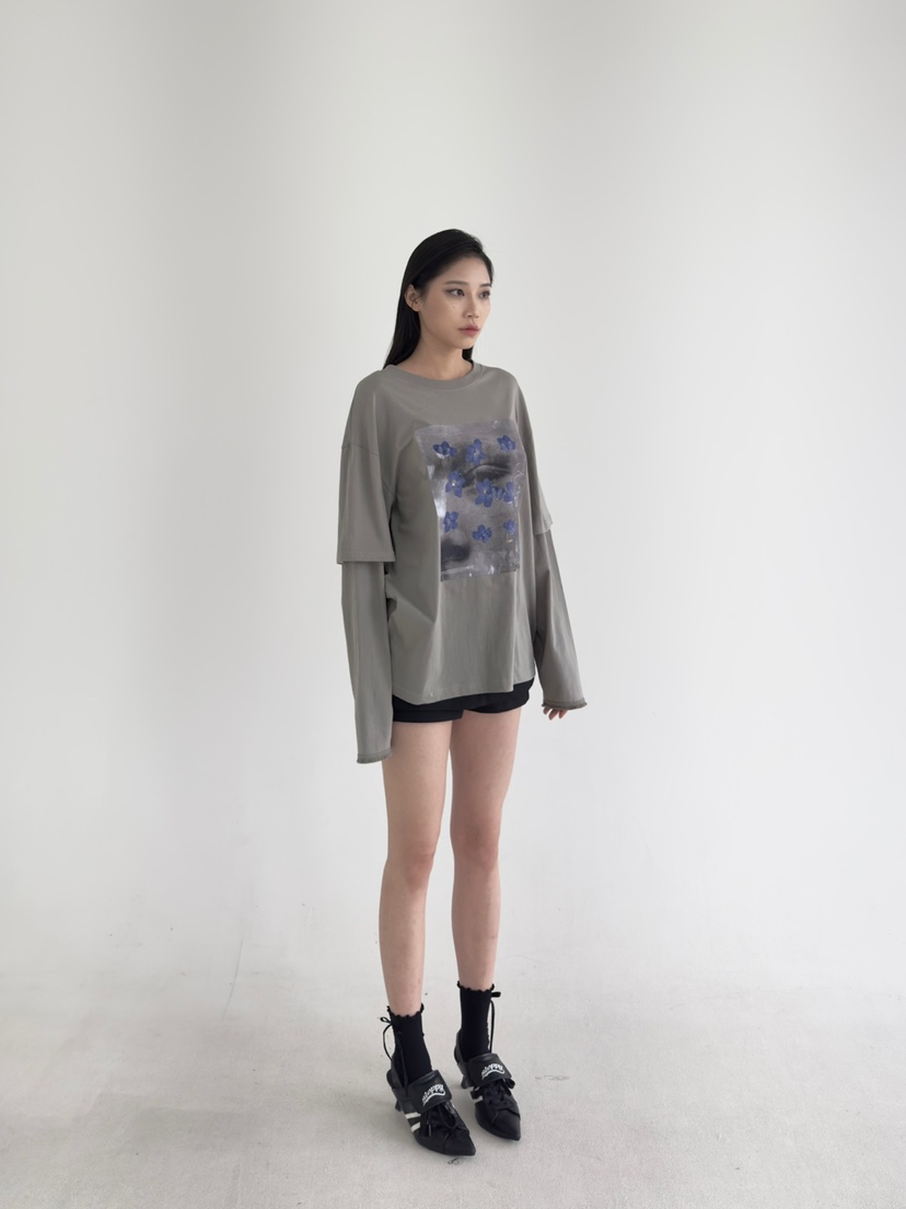 NOV7直郵韓國代購女裝新品職業真品熱賣時尚人氣推薦長袖T恤the ebony eyes/NOV7長袖T恤