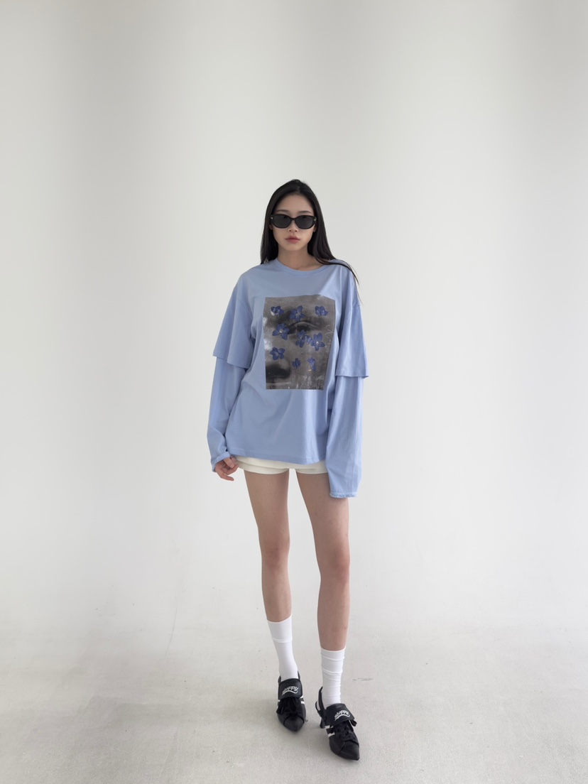 NOV7直郵韓國代購女裝新品職業真品熱賣時尚人氣推薦長袖T恤the ebony eyes/NOV7長袖T恤