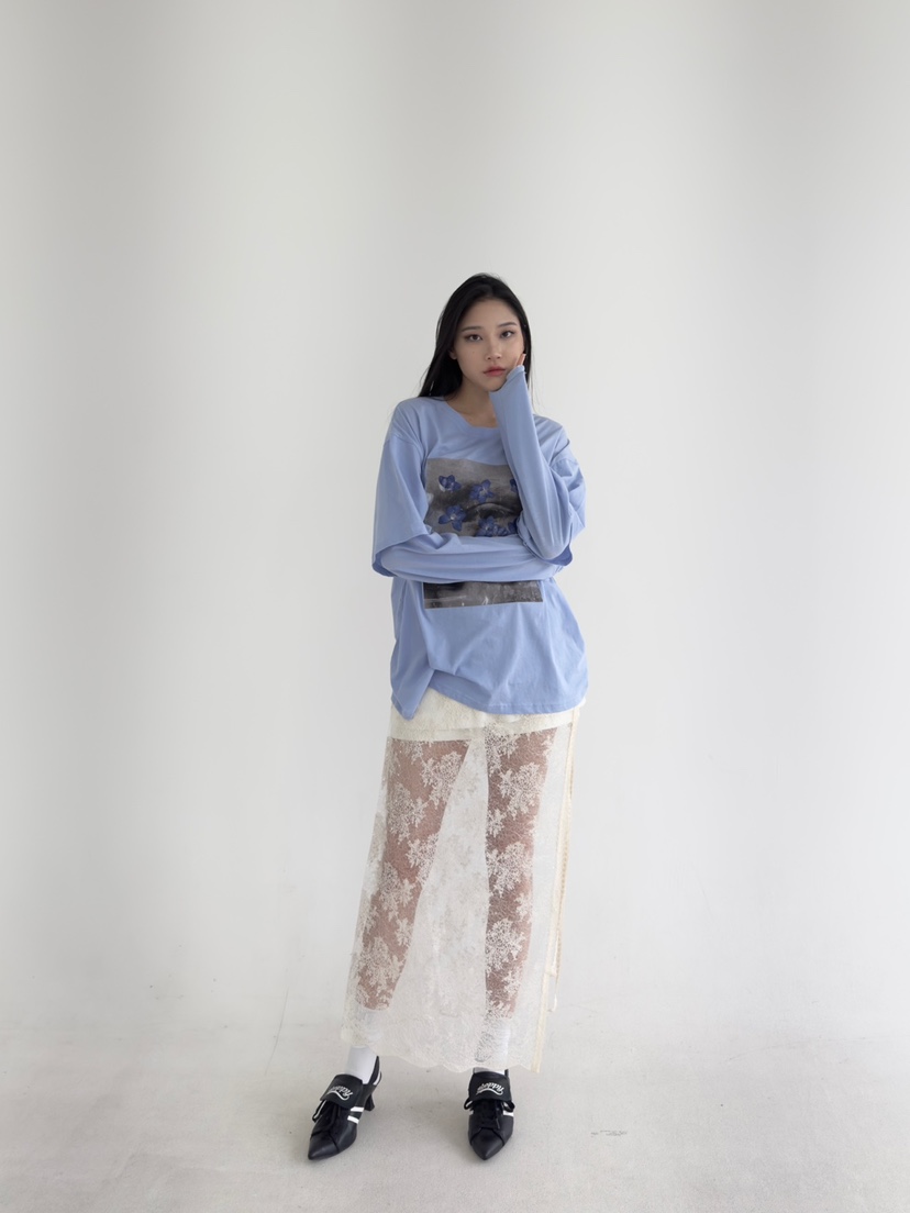 NOV7直郵韓國代購女裝新品職業真品熱賣時尚人氣推薦長袖T恤the ebony eyes/NOV7長袖T恤