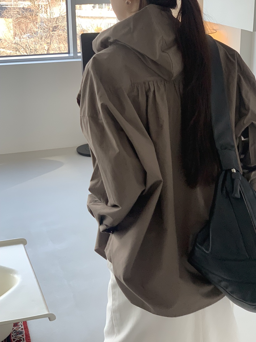 TAF韓國直郵東大門實拍女裝新款時尚職業熱賣襯衫蕾絲衫連帽TAF襯衫/蕾絲衫