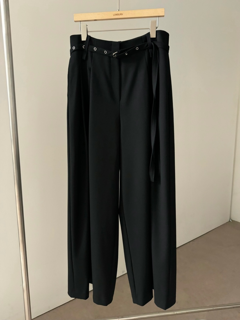 LOWBURN韓國直郵東大門代購女裝新款25春夏真品職業休閑褲腰帶LOWBURN休閑褲圖色4