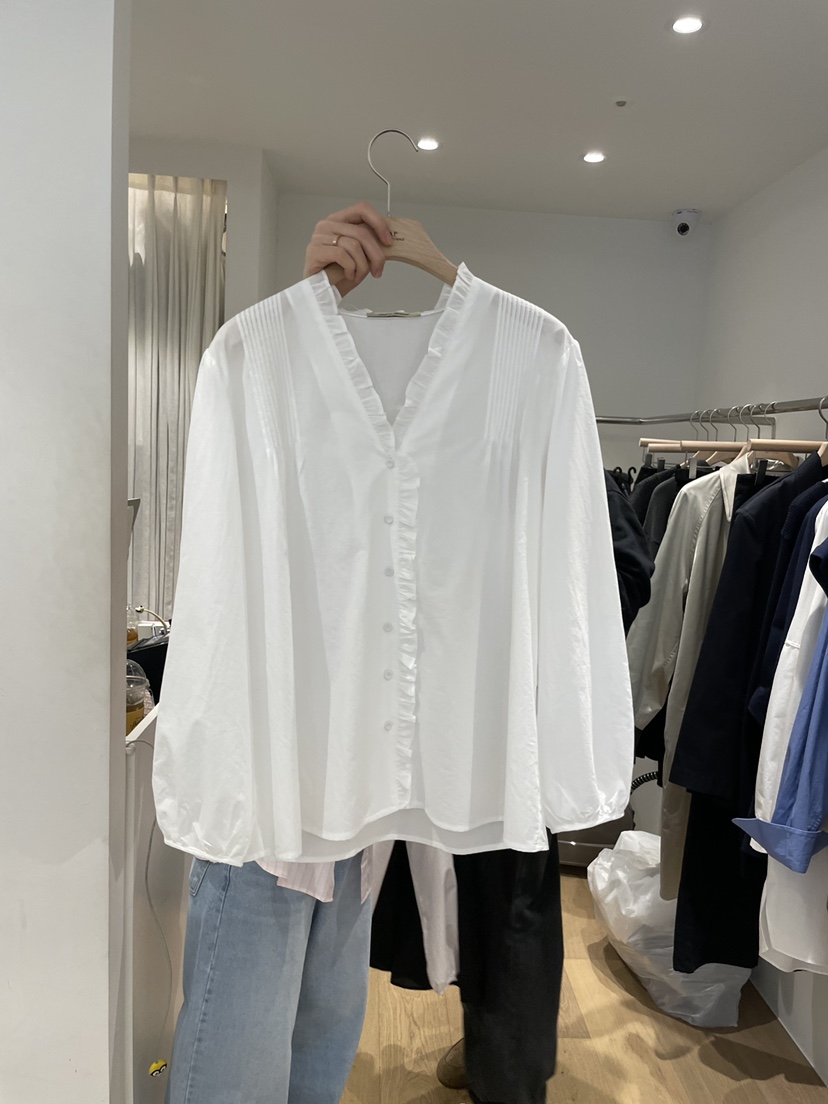 TAF韓國直郵東大門實拍女裝新品25春夏真品人氣休閑襯衫蕾絲衫TAF襯衫/蕾絲衫