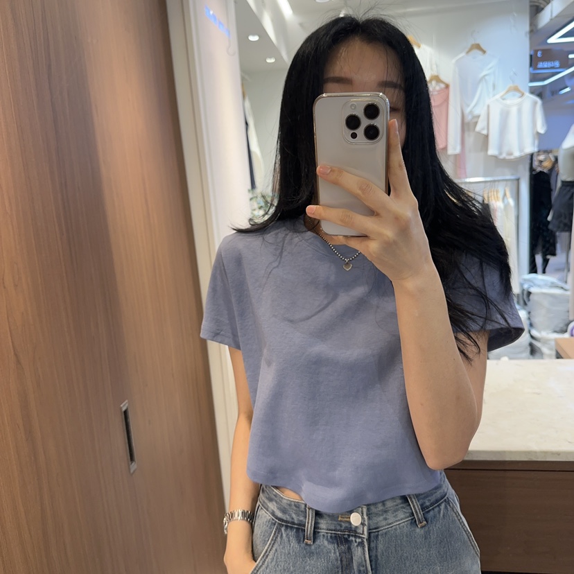 ON THE MODE韓國直郵女裝新款真品推薦熱賣休閑職業25春夏T恤ON THE MODET恤圖色1