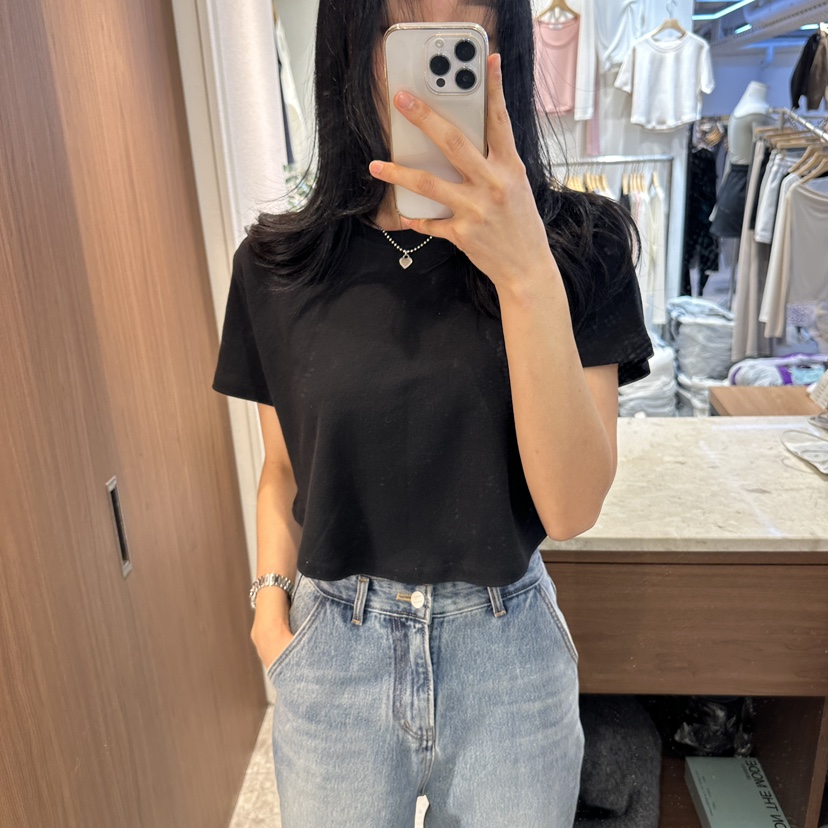 ON THE MODE韓國直郵女裝新款真品推薦熱賣休閑職業25春夏T恤ON THE MODET恤圖色5