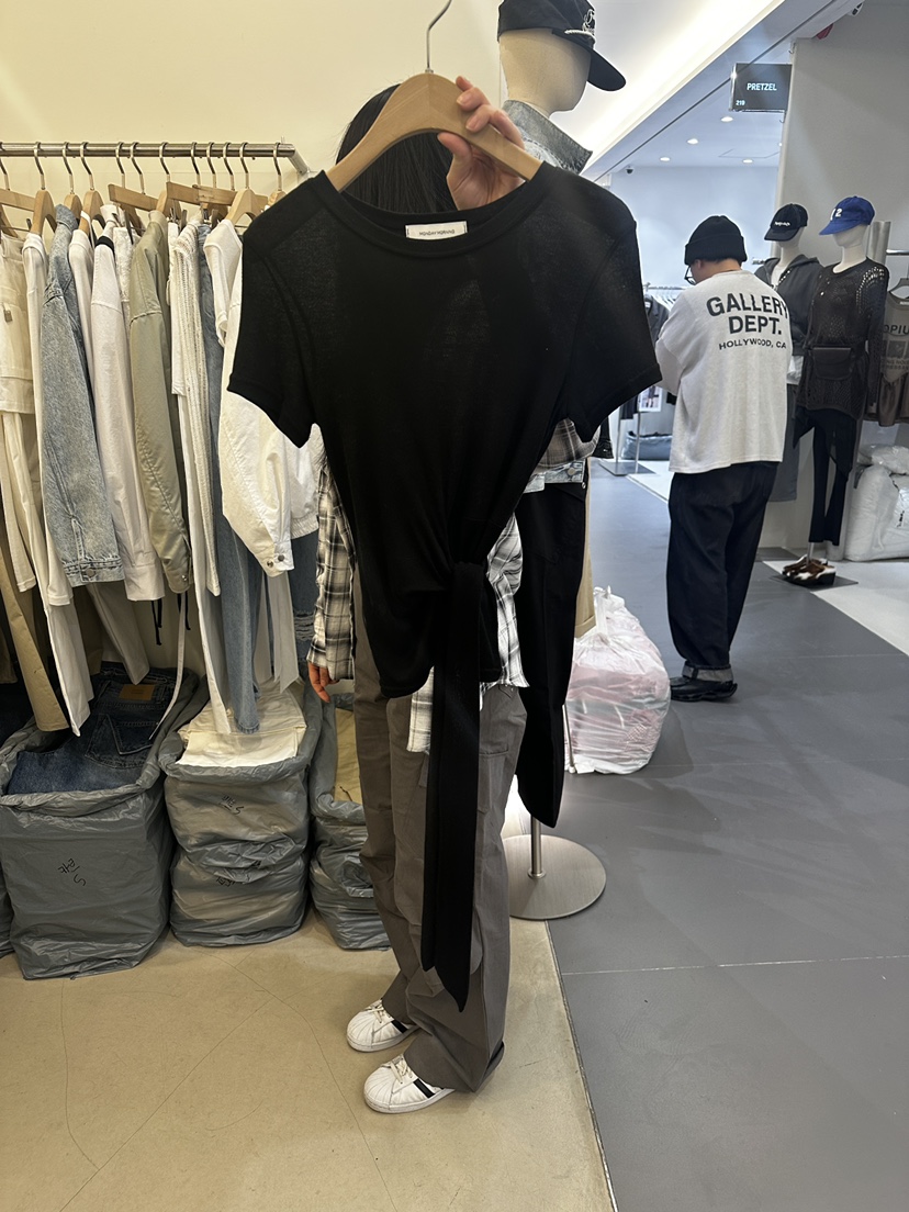 MONDAYMORING韓國直郵東大門實拍女裝新品25春夏推薦時尚T恤MONDAYMORINGT恤圖色3