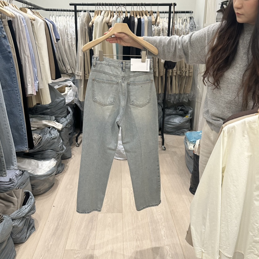 NOTTINGHAM韓國直郵東大門代購女裝新品推薦職業時尚牛仔褲NOTTINGHAM牛仔褲