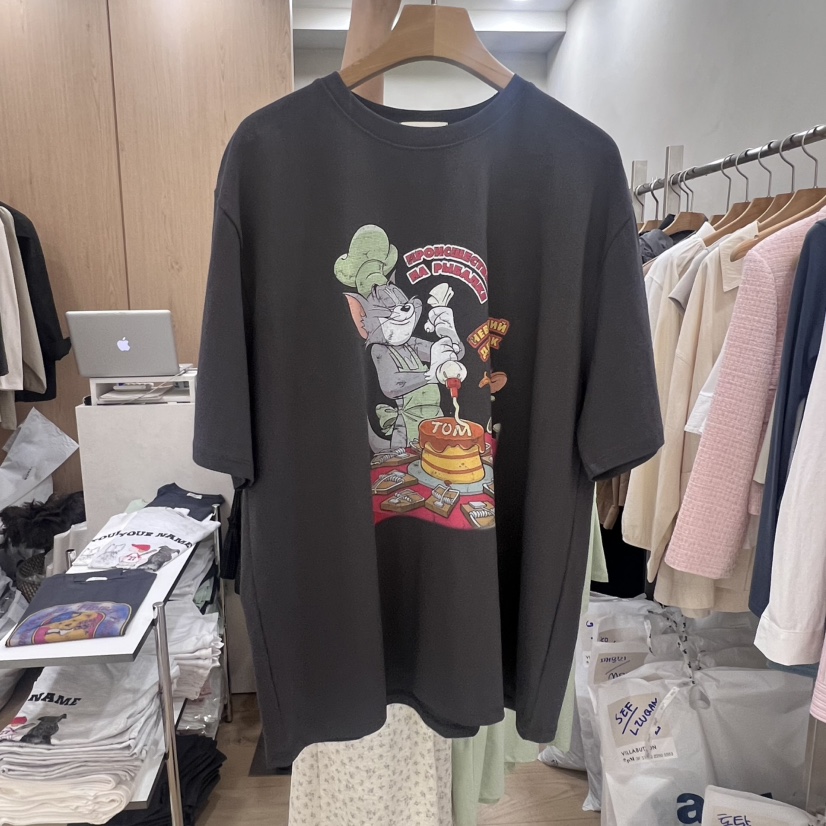 VILLABUTTON韓國直郵女裝新款職業真品時尚熱賣人氣休閑T恤VILLABUTTONT恤圖色2