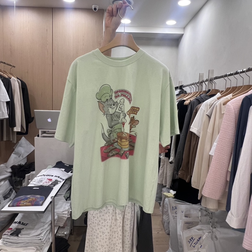 VILLABUTTON韓國直郵女裝新款職業真品時尚熱賣人氣休閑T恤VILLABUTTONT恤圖色3