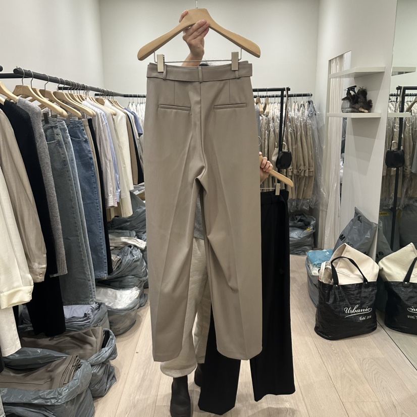 NOTTINGHAM直郵韓國代購女裝新品25春夏熱賣時尚休閑褲含腰帶NOTTINGHAM休閑褲