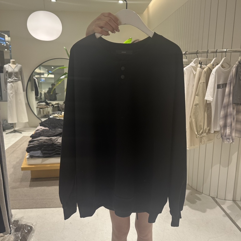 GRADE韓國直郵女士新品25春夏職業時尚真品推薦人氣長袖T恤GRADE長袖T恤圖色2