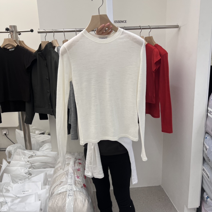 ESSENCE韓國直郵東大門實拍女裝新品休閑推薦時尚長袖T恤羊毛ESSENCE長袖T恤圖色2