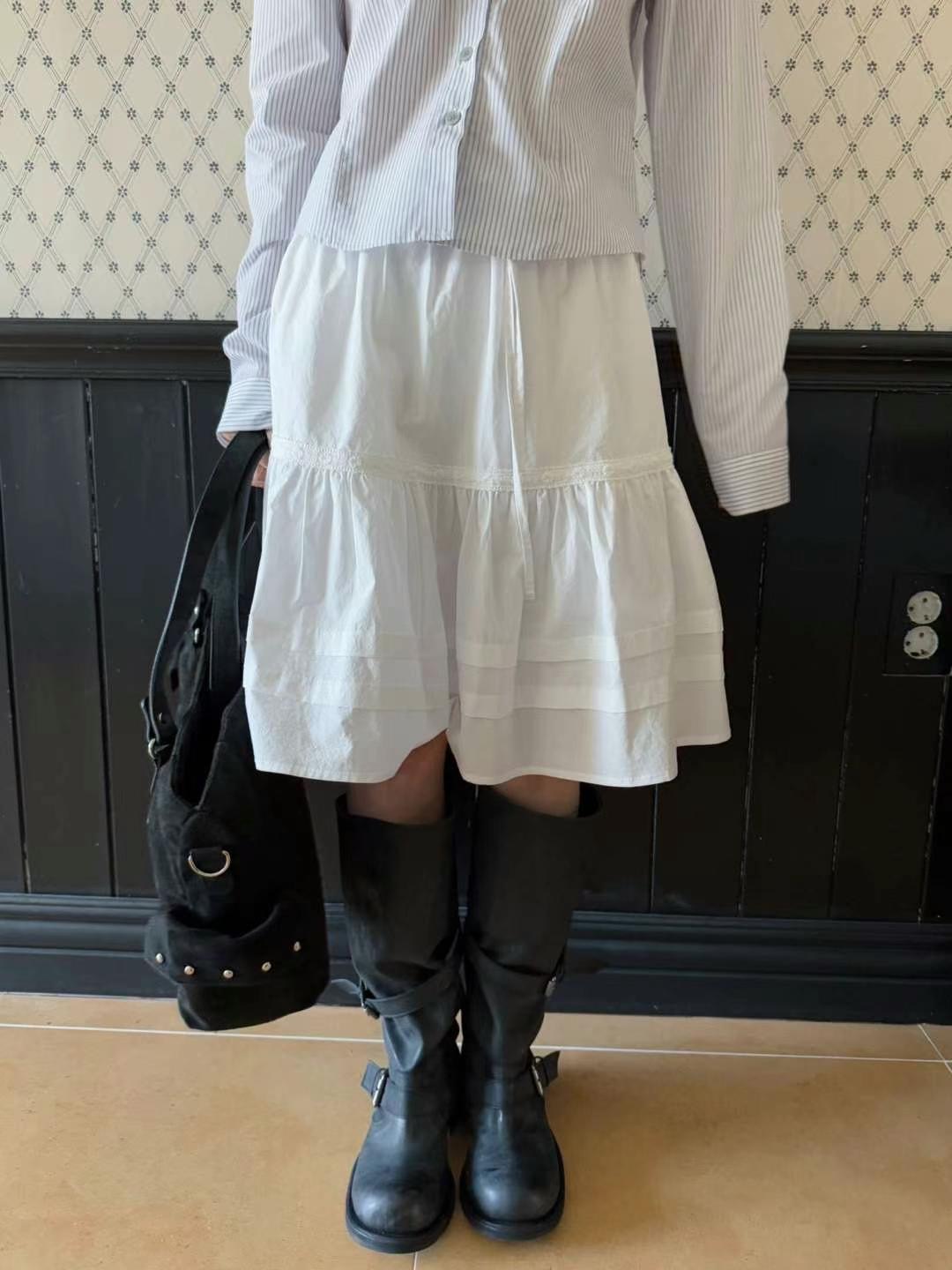 FAVOURED韓國直郵東大門代購女裝新品職業半身裙中短裙褶皺FAVOURED半身裙/中短裙