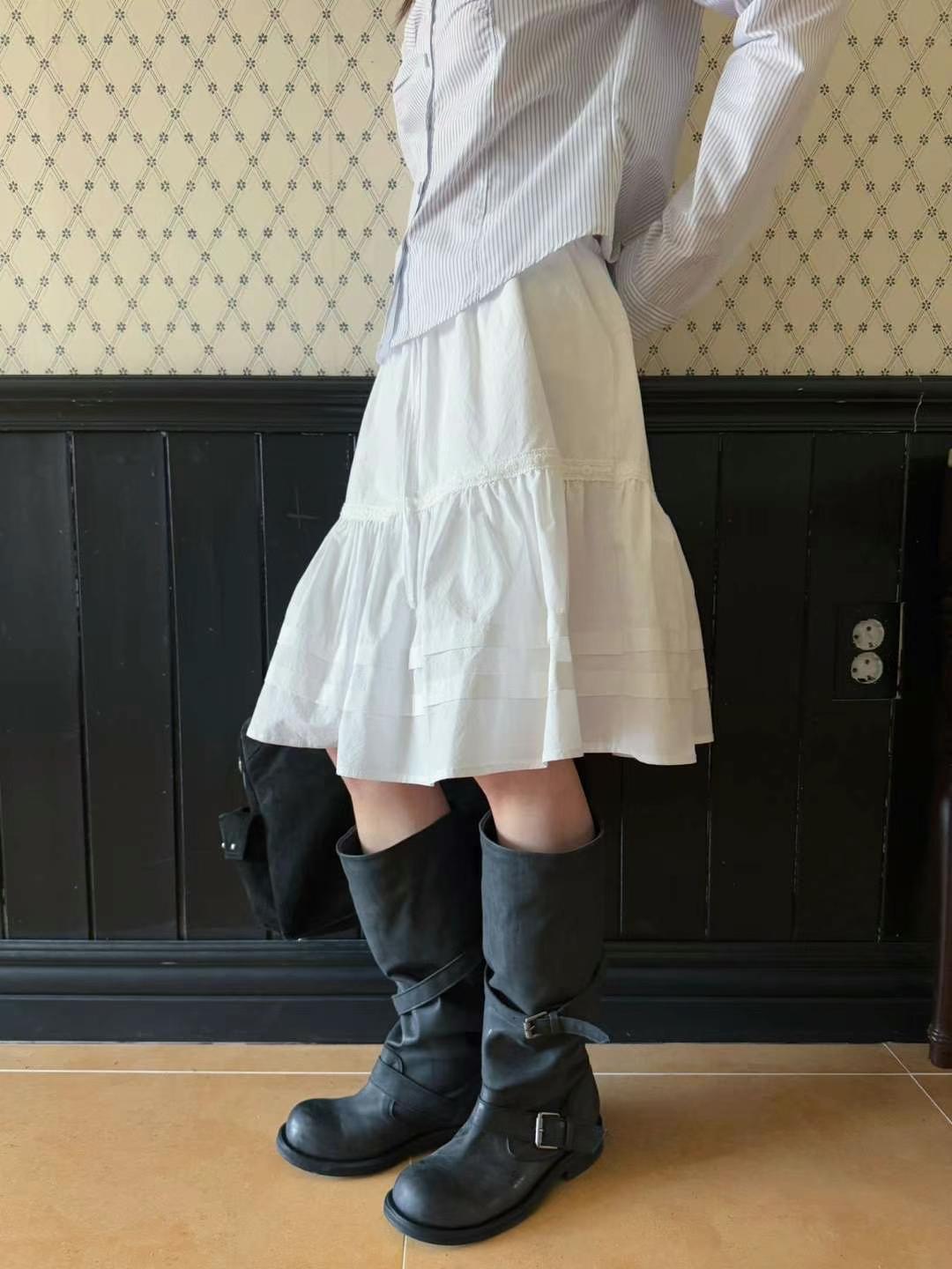 FAVOURED韓國直郵東大門代購女裝新品職業半身裙中短裙褶皺FAVOURED半身裙/中短裙