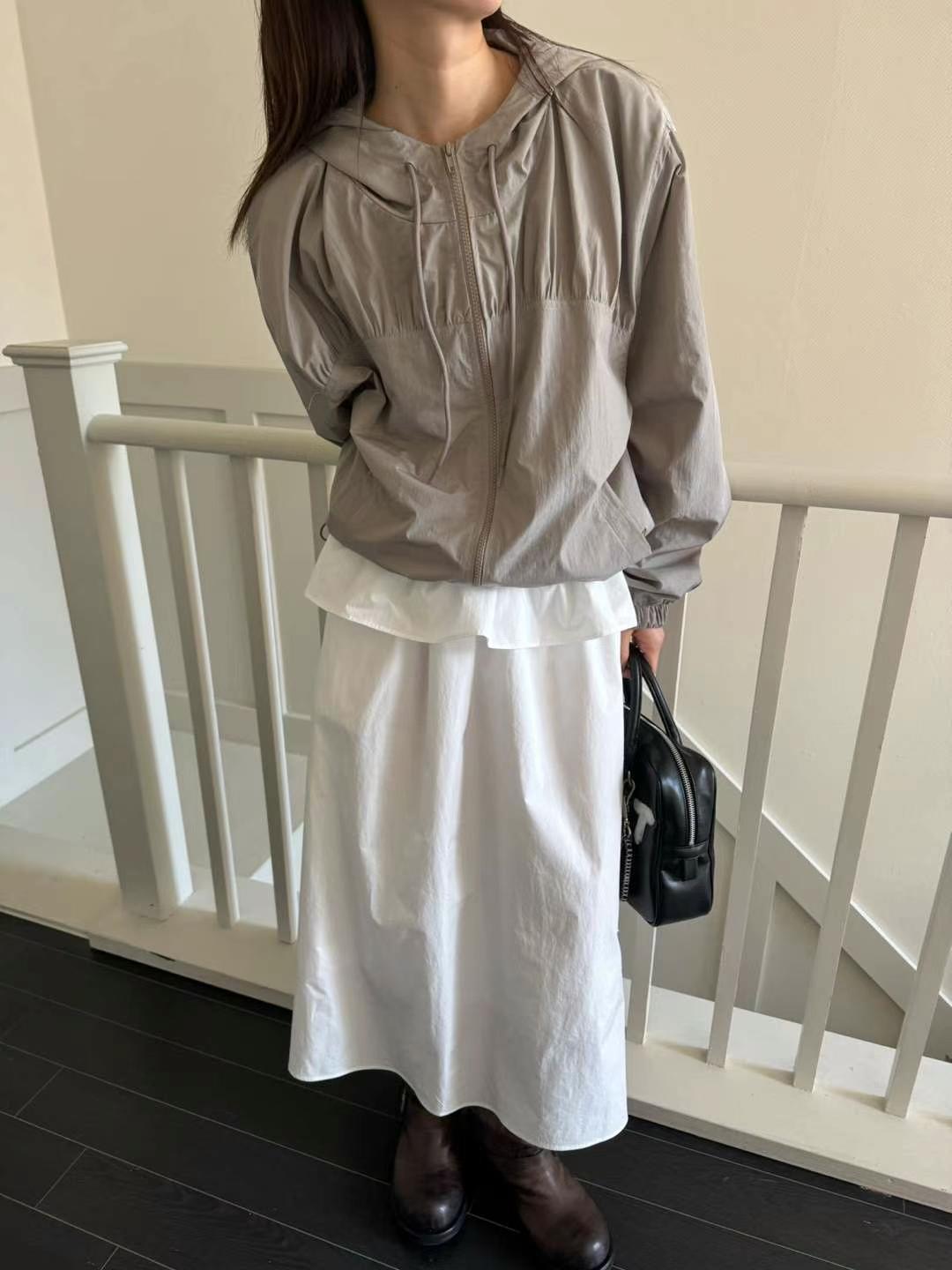 FAVOURED韓國直郵女裝新款休閑熱賣職業真品人氣長裙荷葉邊FAVOURED長裙