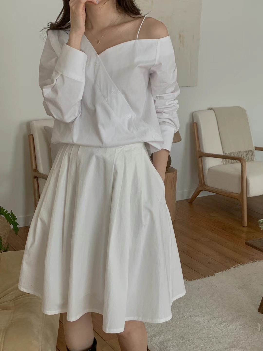 A.ME韓國直郵東大門代購女裝新款休閑職業人氣時尚襯衫蕾絲衫A.ME襯衫/蕾絲衫