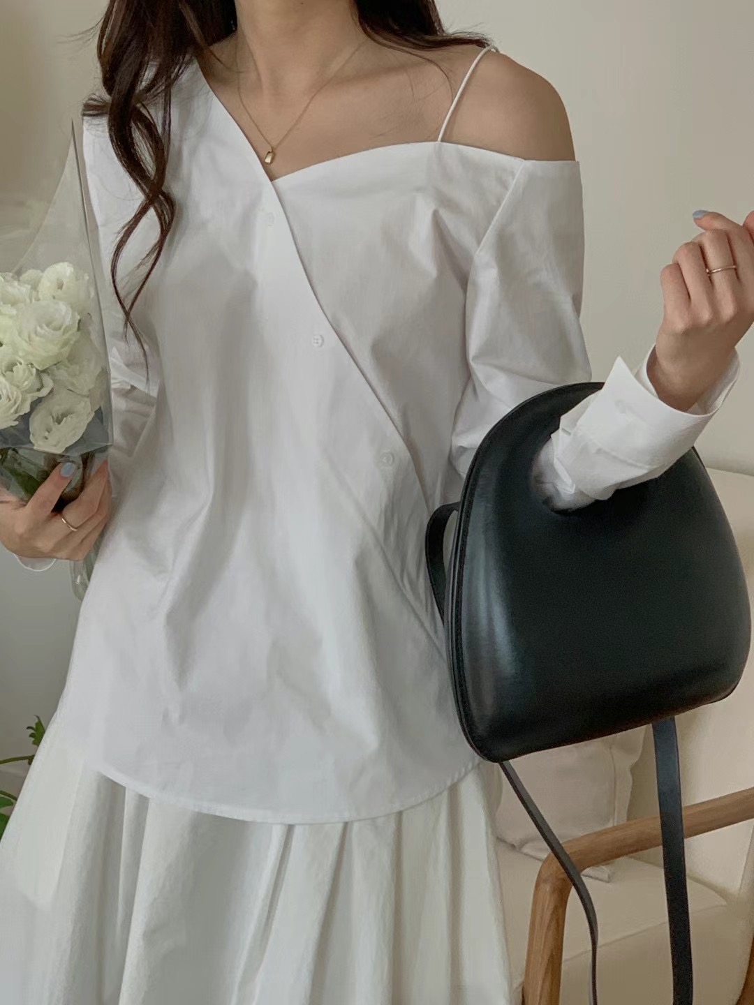 A.ME韓國直郵東大門代購女裝新款休閑職業人氣時尚襯衫蕾絲衫A.ME襯衫/蕾絲衫