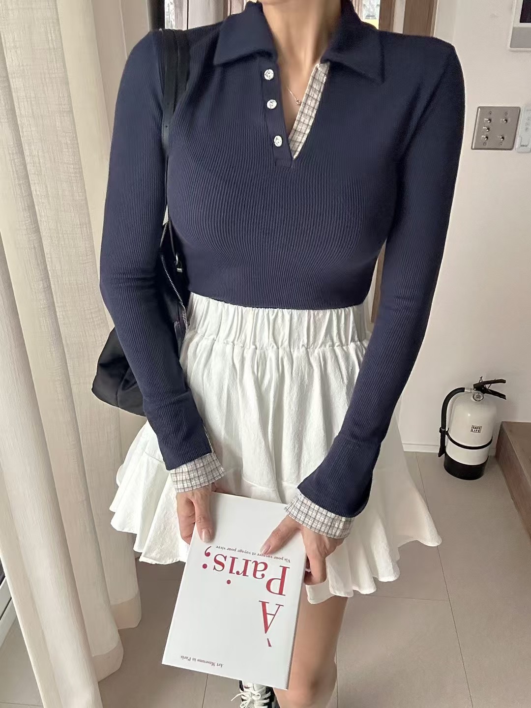 BLACK LINE韓國直郵東大門代購女裝新款25春夏熱賣長袖T恤BLACK LINE長袖T恤圖色3