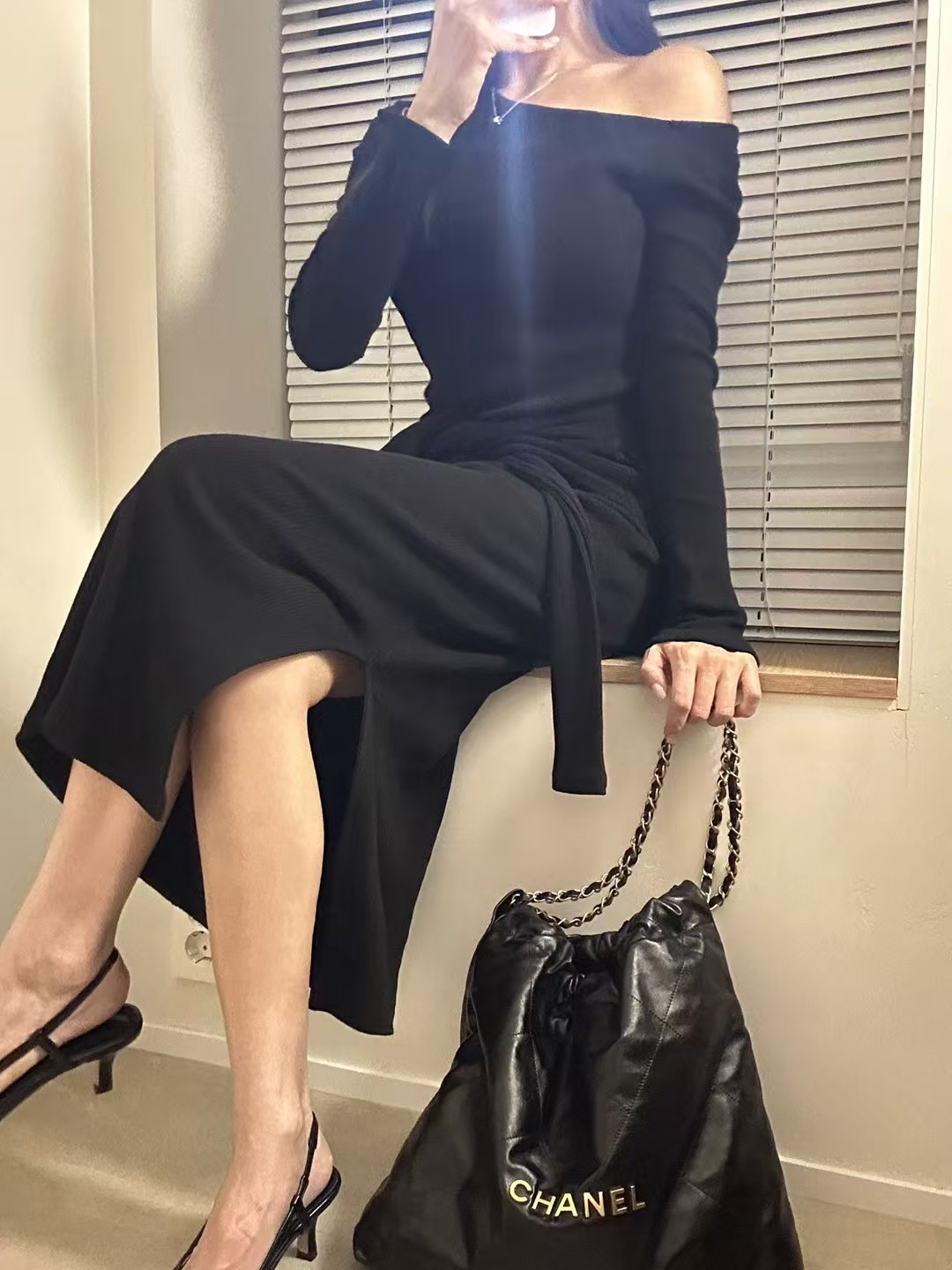 BLACK LINE韓國直郵東大門實拍女裝新款25春夏時尚職業連衣裙BLACK LINE連衣裙