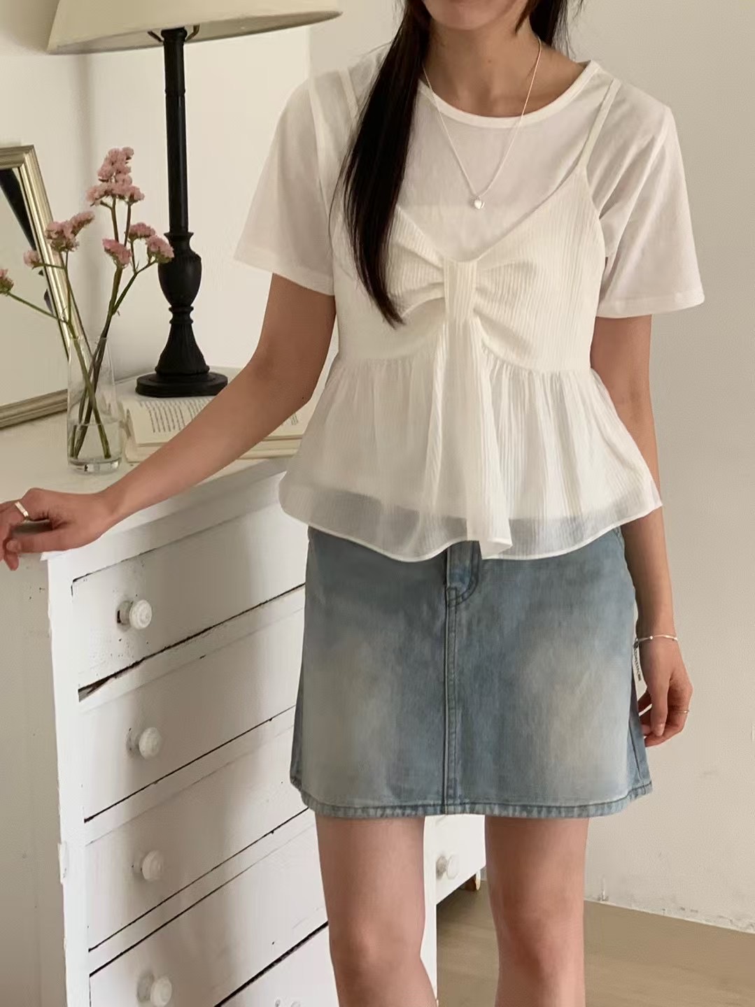 Le vral韓國直郵東大門代購女裝新款休閑熱賣職業吊帶背心Le vral吊帶/背心