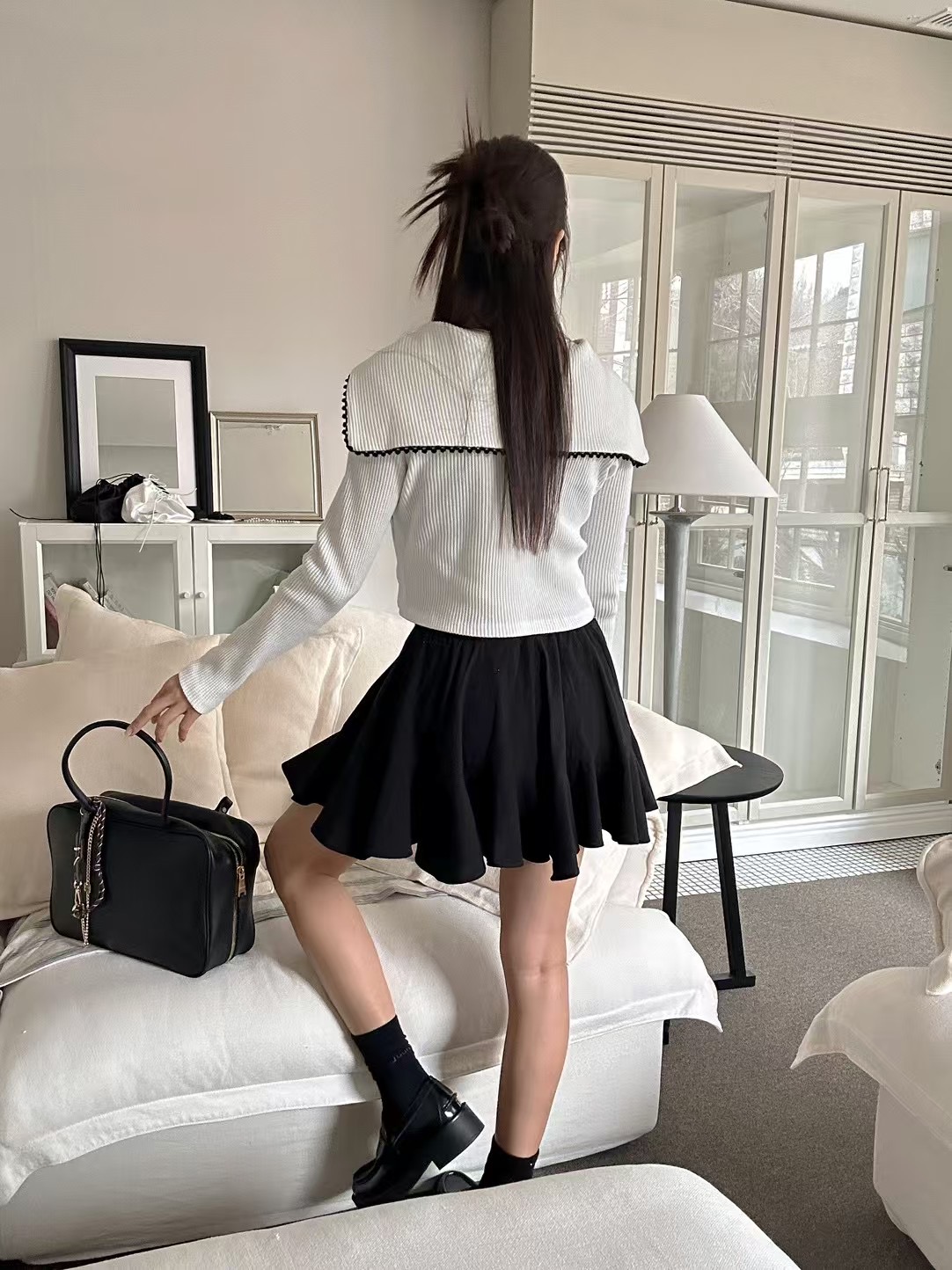 BLACK LINE直郵韓國代購女裝新款休閑真品時尚人氣推薦針織衫BLACK LINE針織衫
