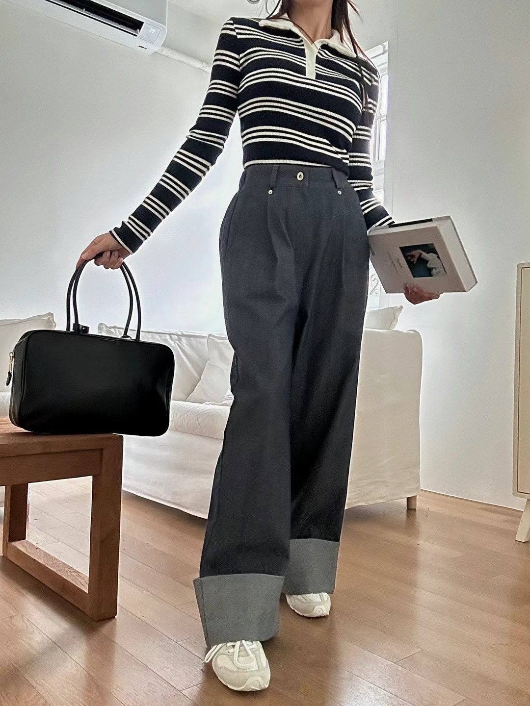 BLACK LINE韓國直郵東大門代購女裝新品25春夏時尚真品牛仔褲BLACK LINE牛仔褲