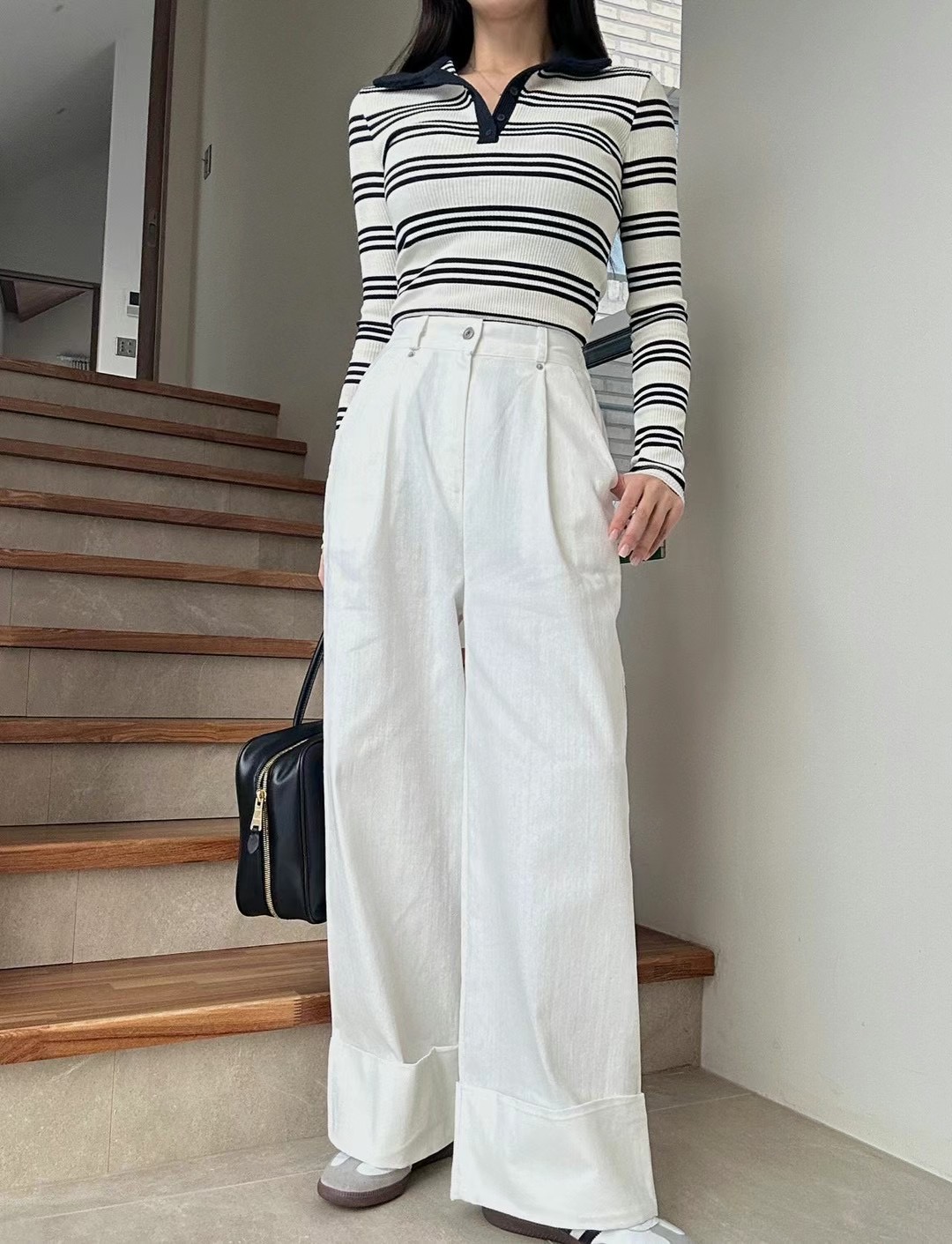 BLACK LINE韓國直郵東大門代購女裝新品25春夏時尚真品牛仔褲BLACK LINE牛仔褲圖色1